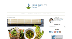 Desktop Screenshot of fiveminutemeals.net